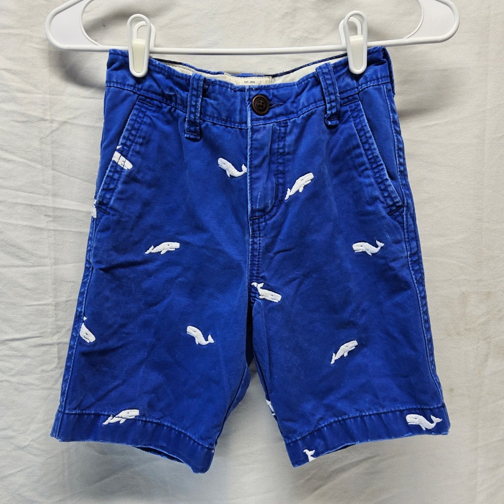 Abercrombie Kids Childrens Place Shorts Boys Size 8 Blue Whale Chino 2 Pack - Picture 3 of 8